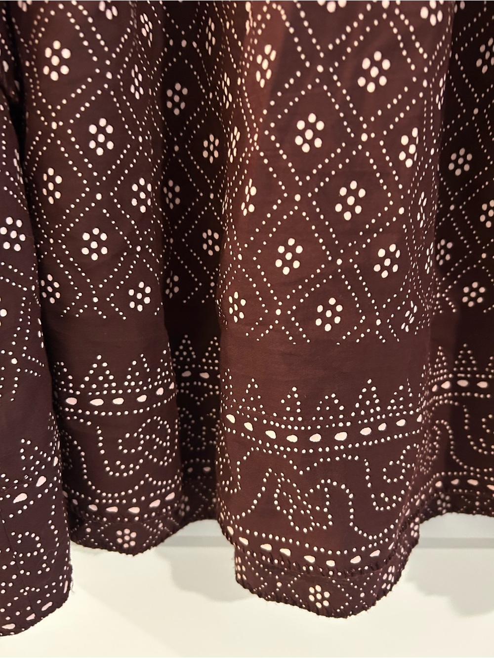 Madewell Flutter Sleeve Top Brown Plum Size XL - Picture 13 of 14
